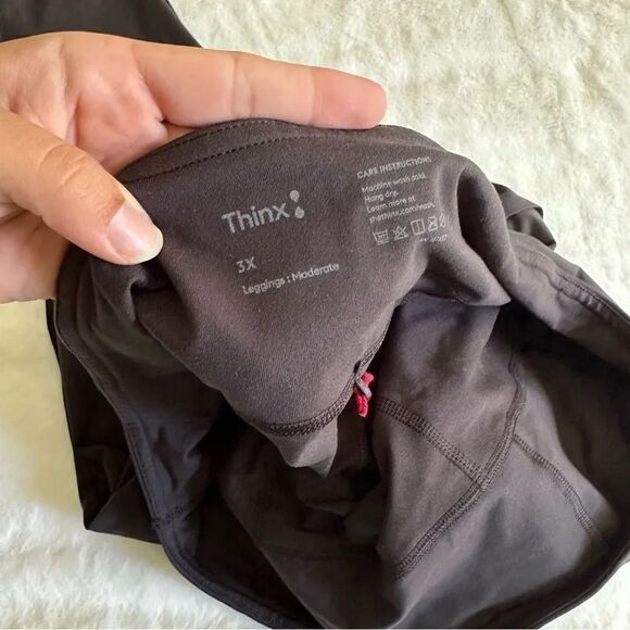 Thinx NWOT Black Period Leggings Moderate Absorbancy Women's Size 3X - Picture 3 of 12